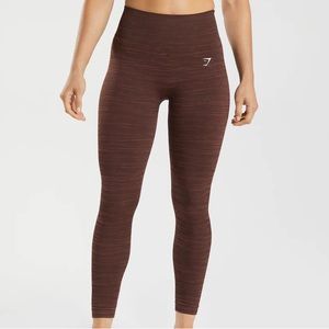 Gymshark Adapt Marl Seamless Leggings Cherry Brown